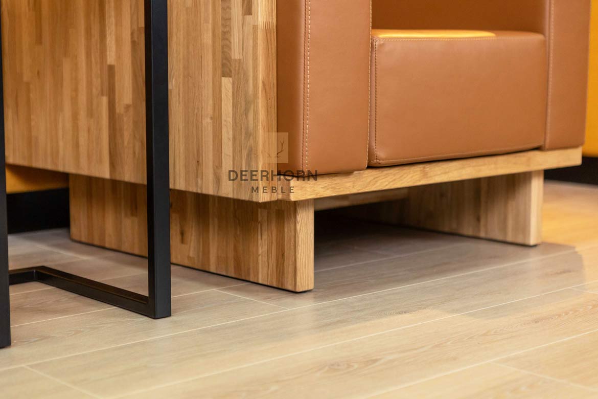 Einzelsessel für Büro, Wartezimmer aus ökologischem Leder, braun