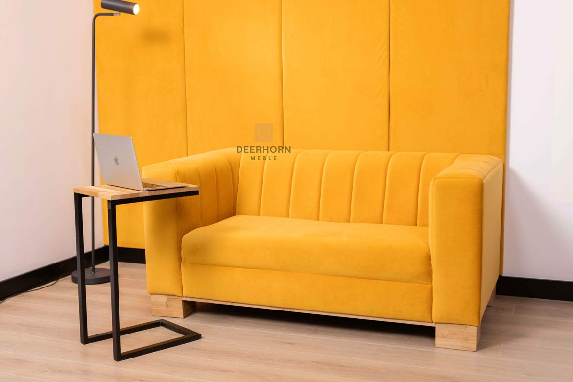 Sofa für zwei Personen für Wartezimmer, Hotels, Rezeption gelb