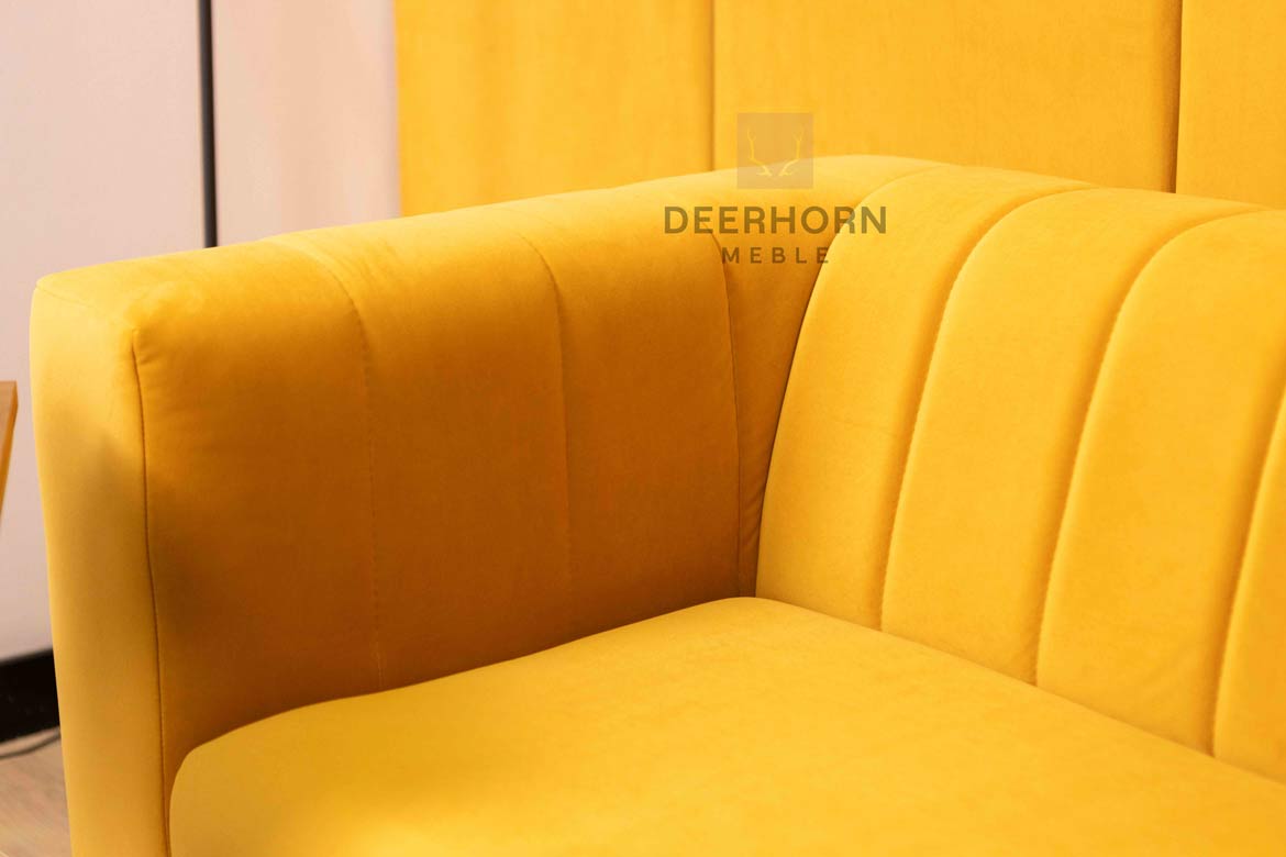 Sofa für zwei Personen für Wartezimmer, Hotels, Rezeption gelb