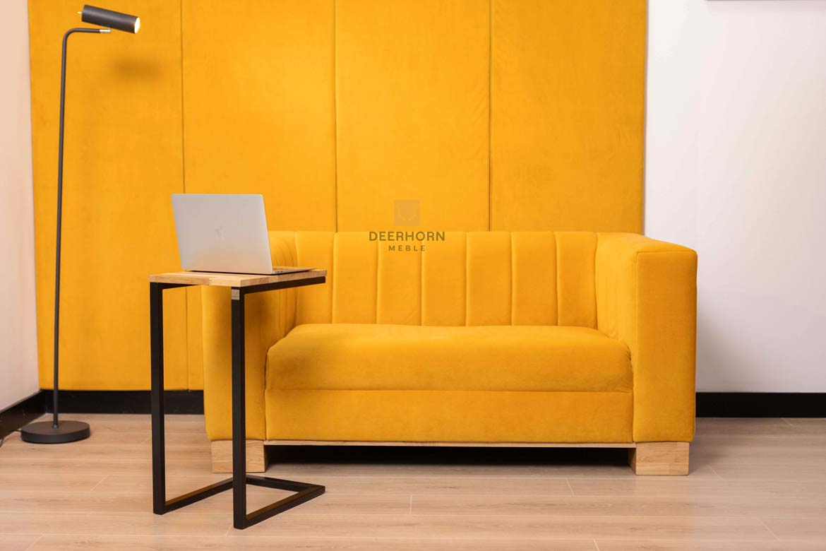 Sofa für zwei Personen für Wartezimmer, Hotels, Rezeption gelb