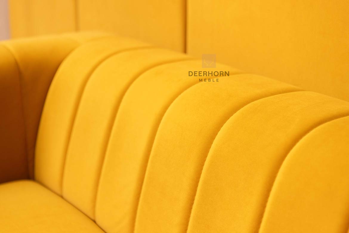 Sofa für zwei Personen für Wartezimmer, Hotels, Rezeption gelb