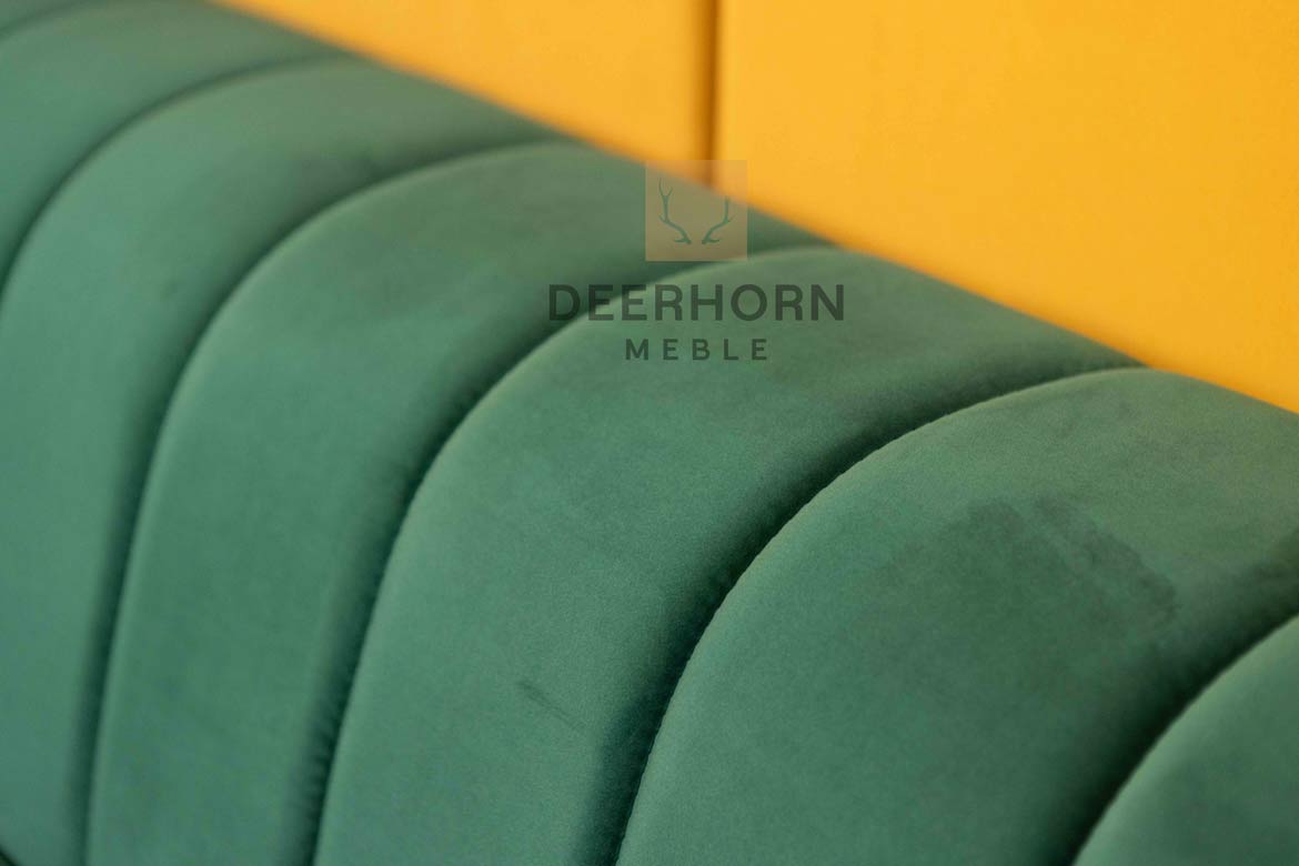 Zweisitzer-Sofa aus grünem Samt für Wartezimmer, Büro