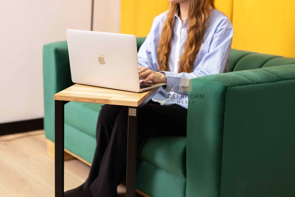 Zweisitzer-Sofa aus grünem Samt für Wartezimmer, Büro