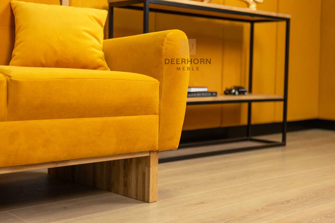 Zweisitziges Velours-Bürosofa