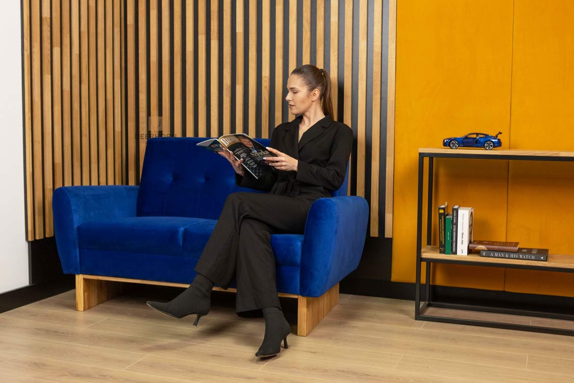 Kleines Sofa für Wartezimmer, Arbeitszimmer, Büro, gepolstert