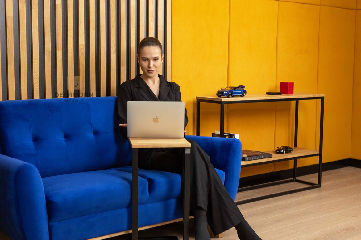 Kleines Sofa für Wartezimmer, Arbeitszimmer, Büro, gepolstert