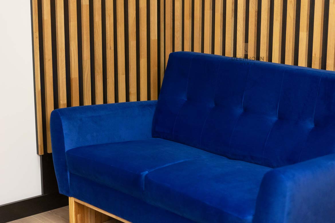 Kleines Sofa für Wartezimmer, Arbeitszimmer, Büro, gepolstert