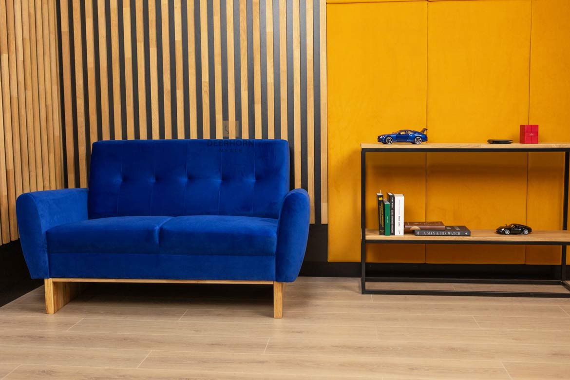 Kleines Sofa für Wartezimmer, Arbeitszimmer, Büro, gepolstert