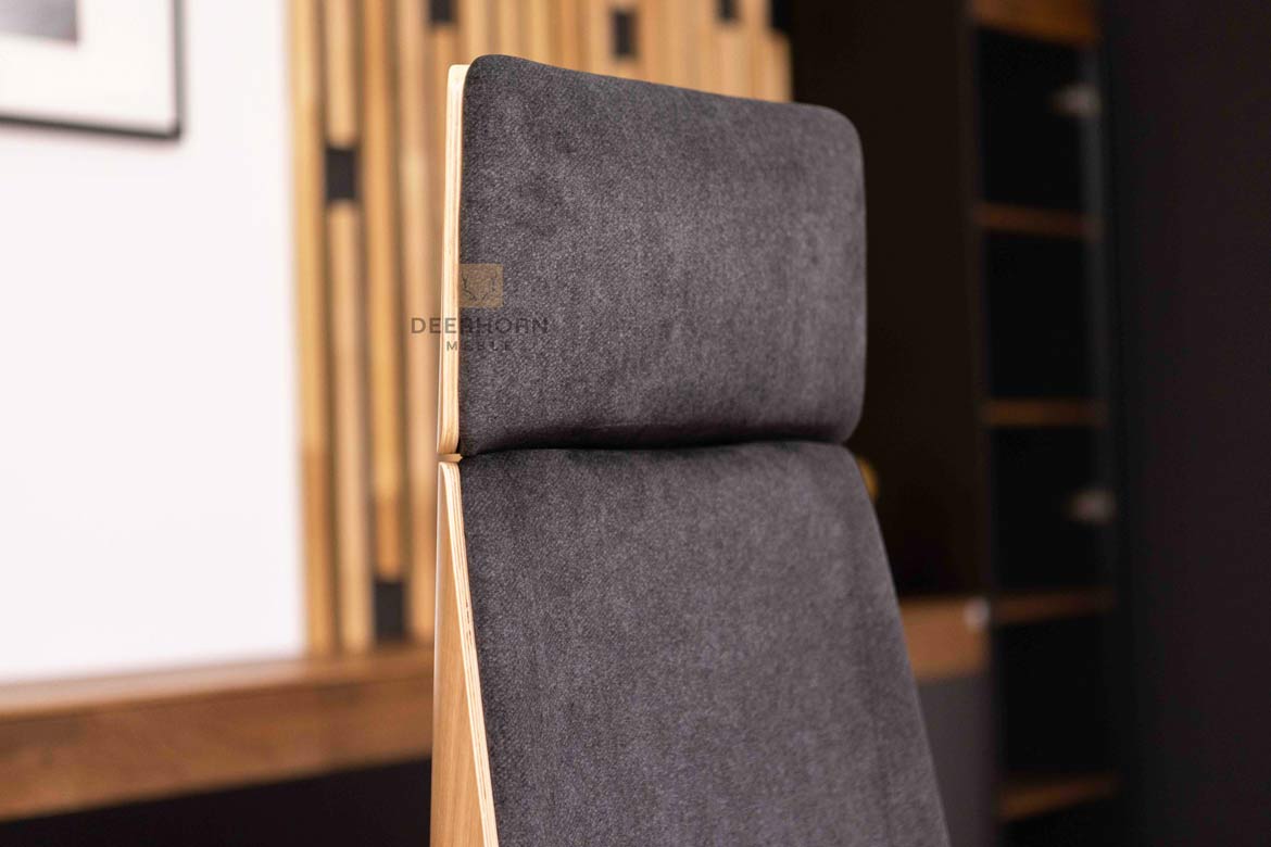 Bürosessel aus Holz, Eiche, gepolstert
