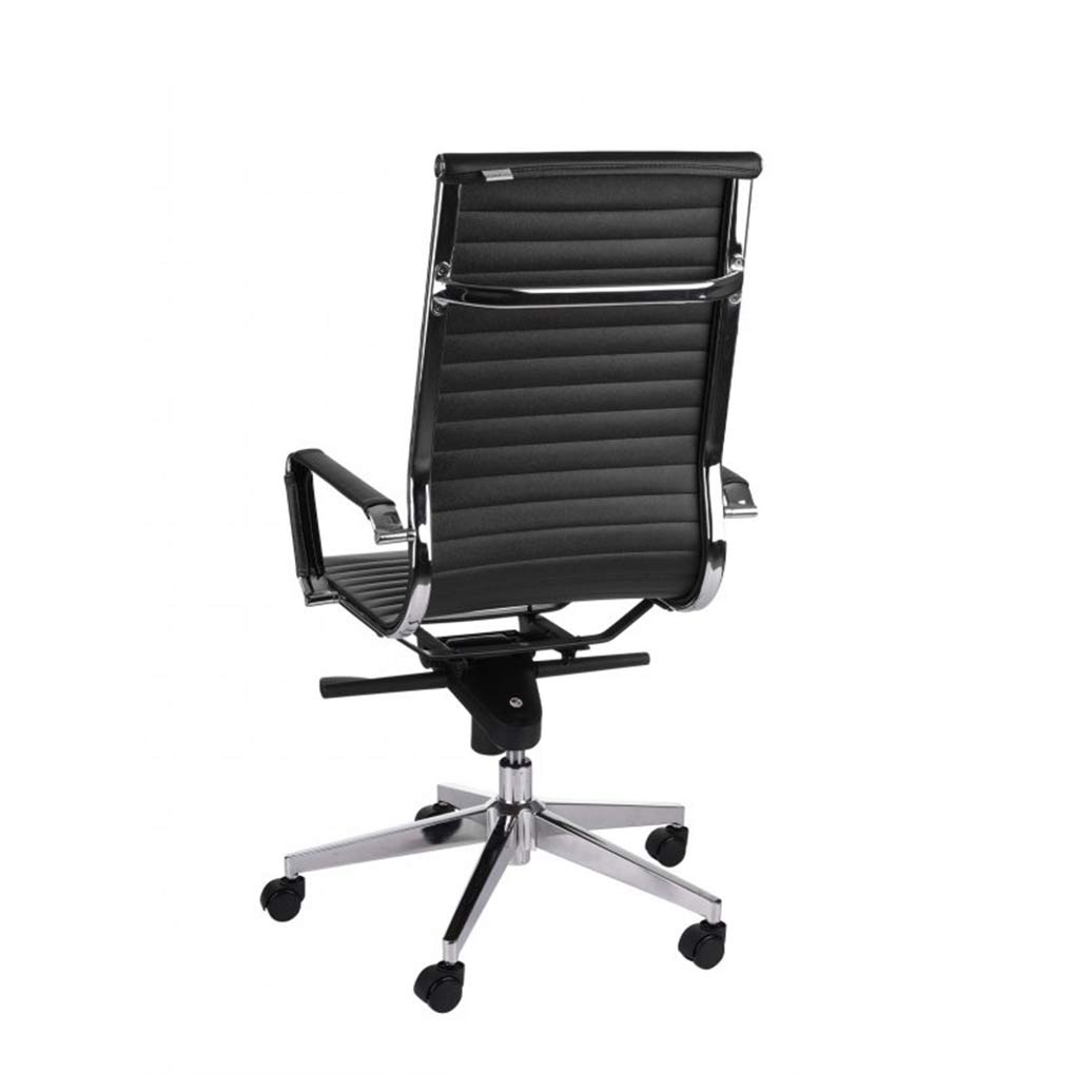 Bürosessel, ergonomisch, schwarzes Leder