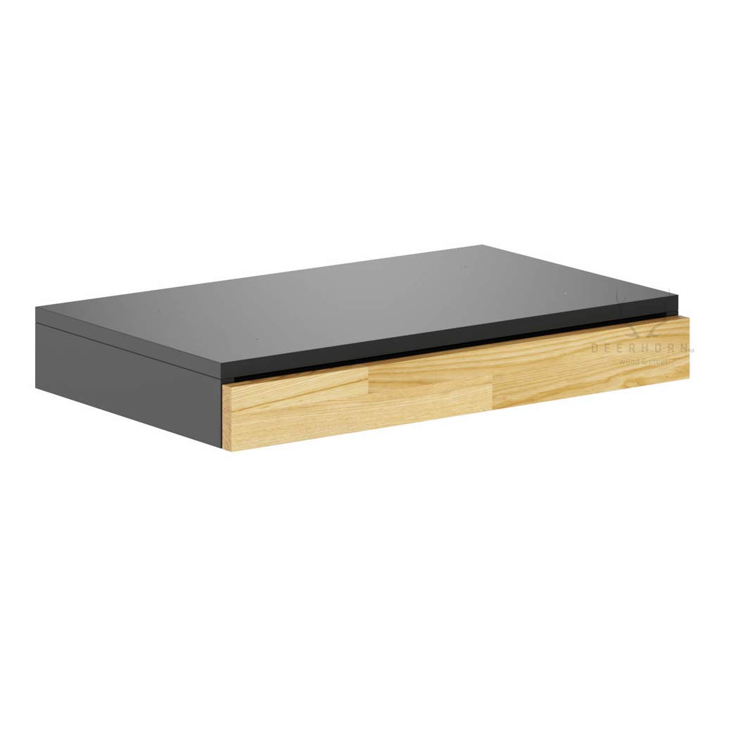 Schublade mit niedriger Front, mit Auszug für Loft-Desk - Holzfront