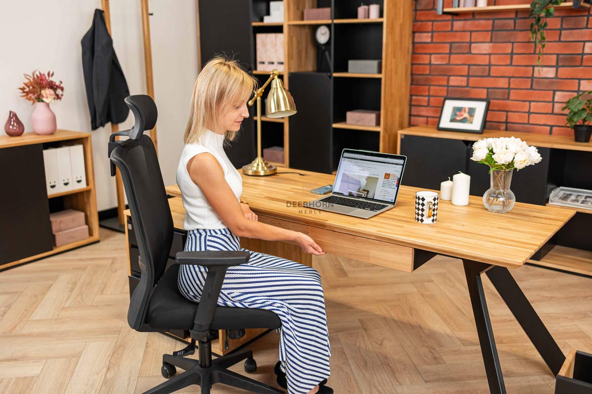 Schublade mit hoher Holzfront für Schreibtisch