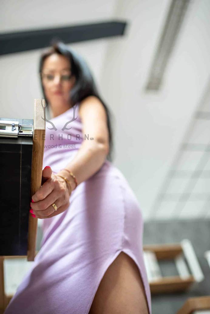 Schublade mit niedriger Front, abschließbar für Loft-Schreibtisch Deerhorn