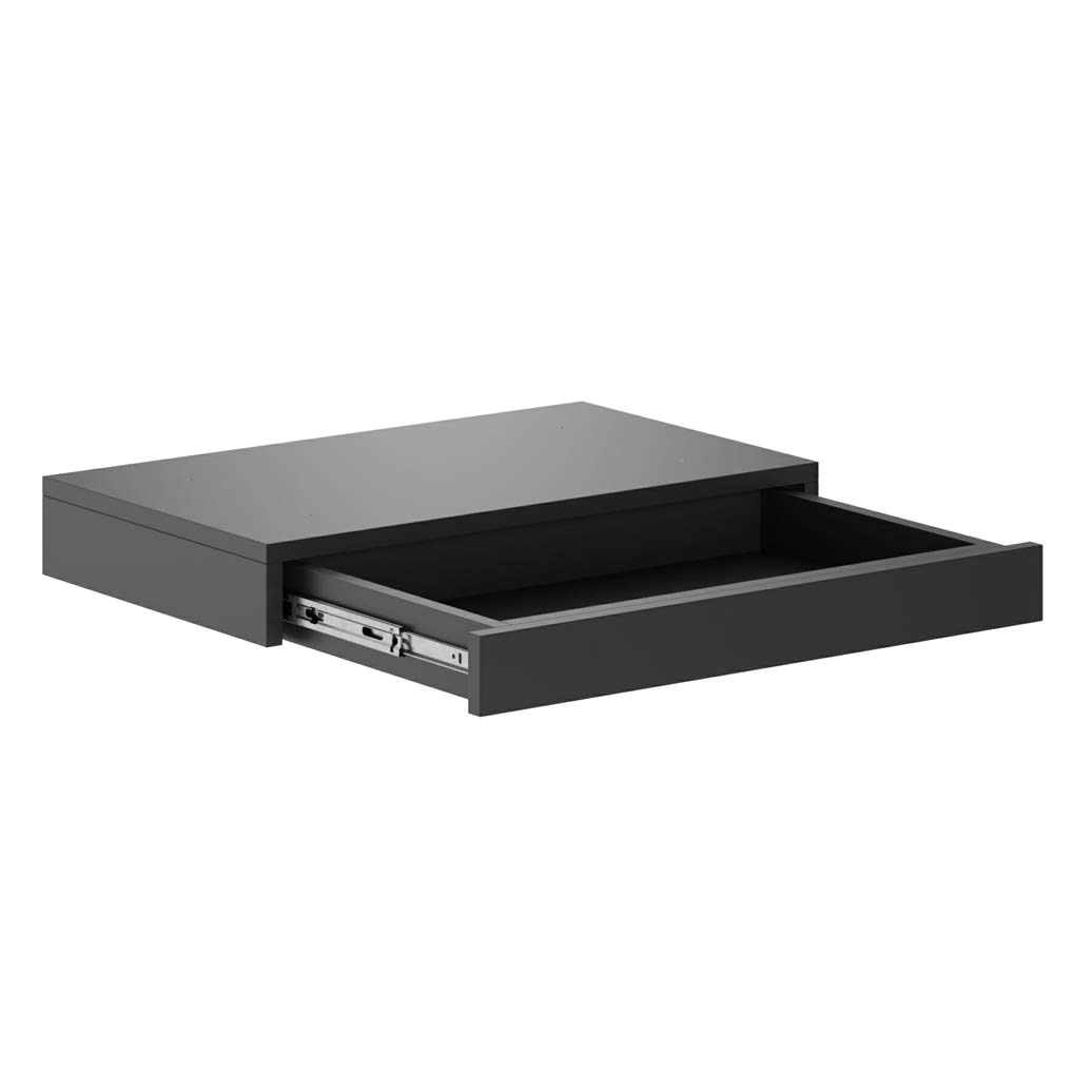 Schublade mit niedriger Front für Loft Industrie Schreibtisch schwarz