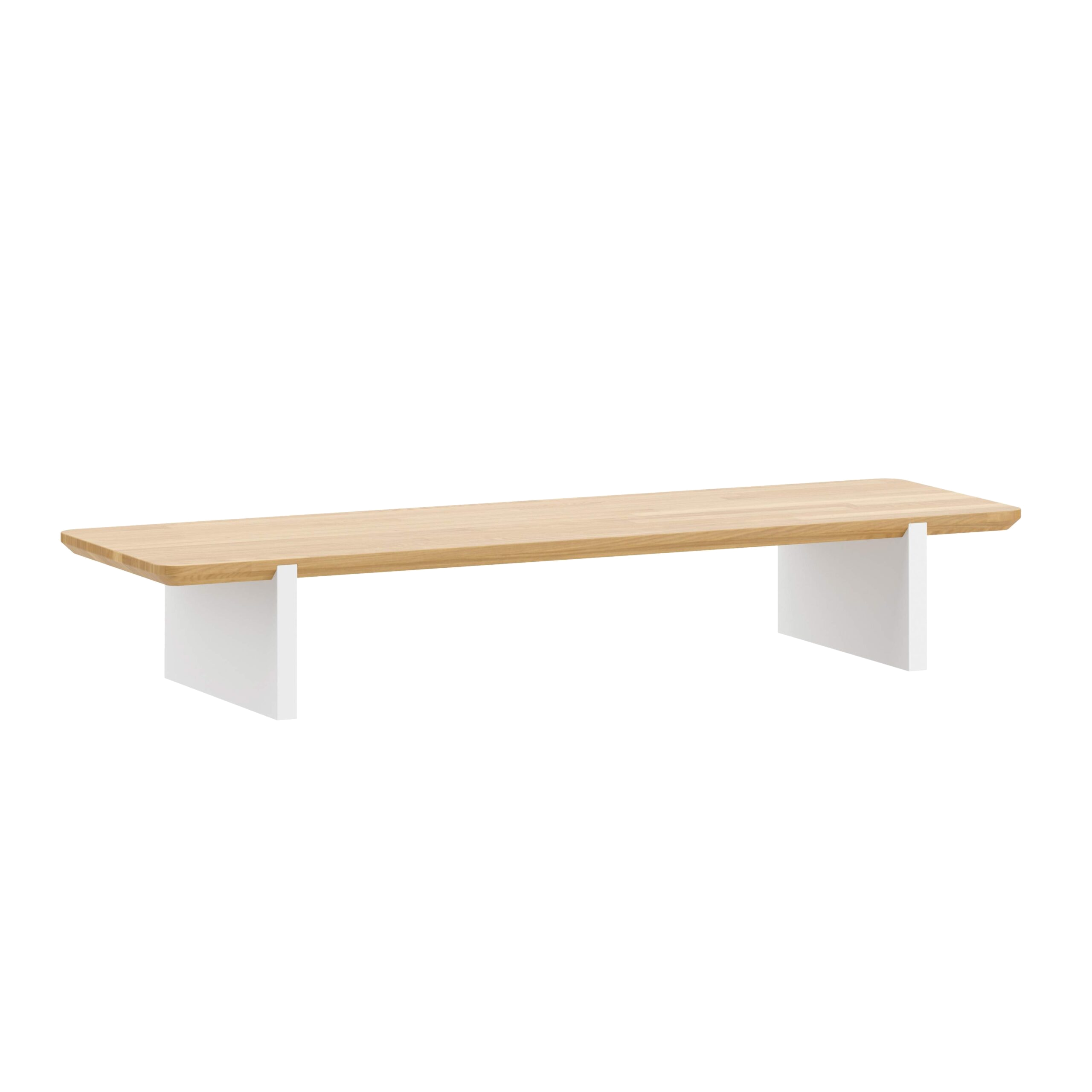 Monitortischverlängerung weiß mit Holz