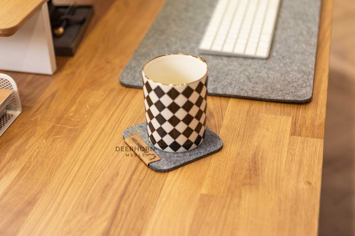 Tassenunterlage. Filz-Schreibtischunterlage für Tasse, Glas