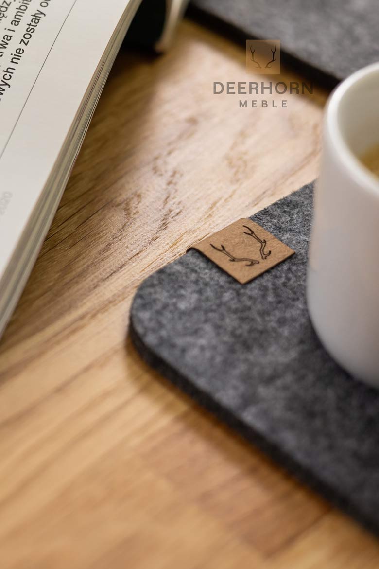 Tassenunterlage. Filz-Schreibtischunterlage für Tasse, Glas
