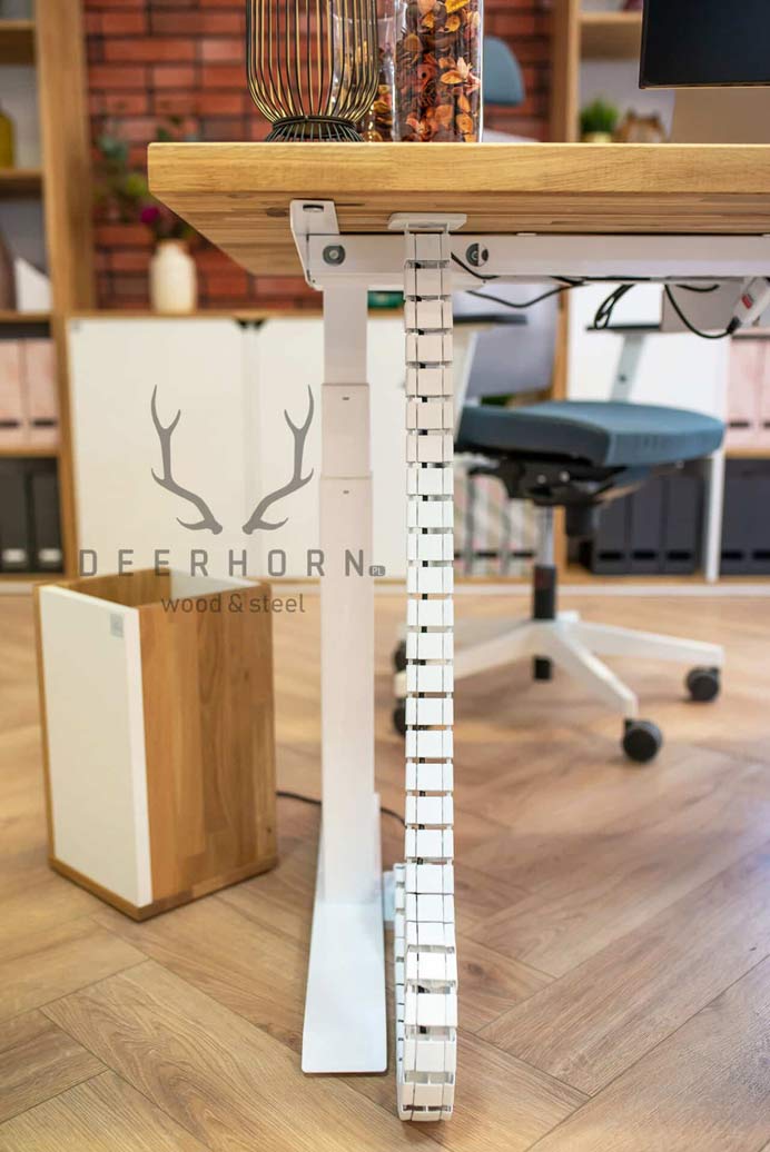 Weißer vertikaler Kabelkanal weiß für Schreibtisch