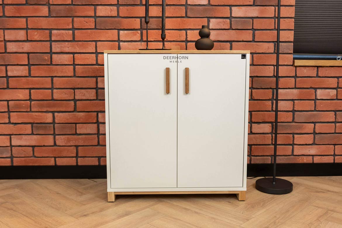 Zweitürige Kommode, Büro, schwarz