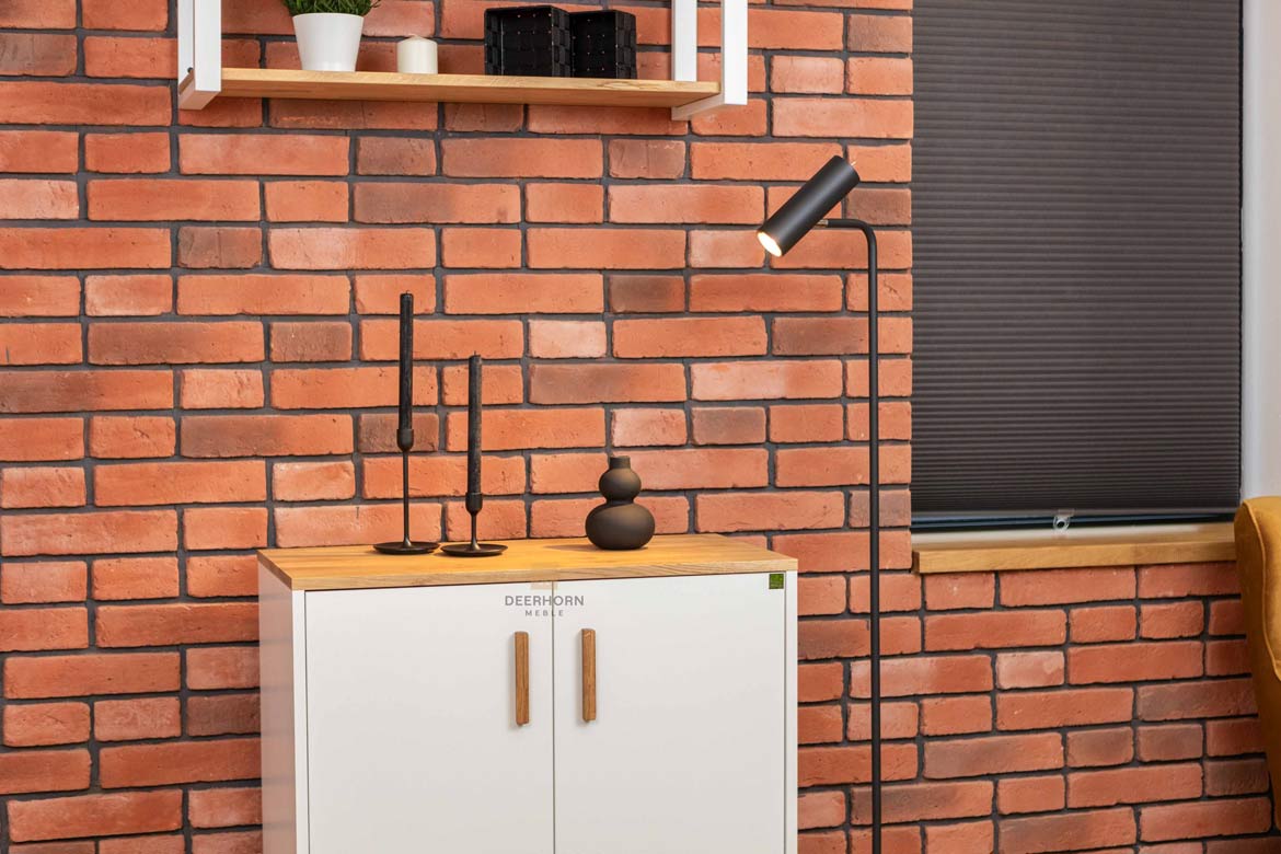 Zweitürige Kommode, Büro, schwarz