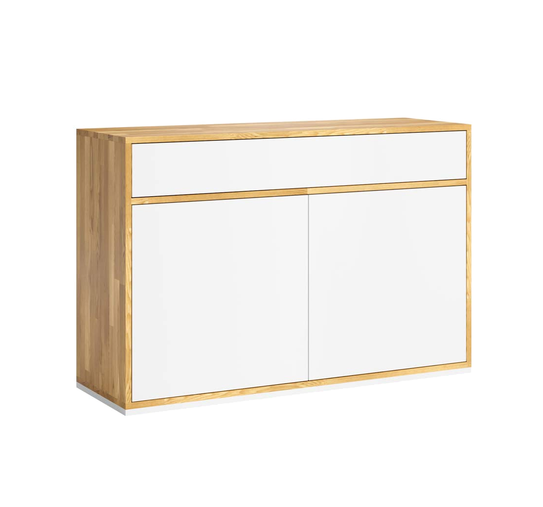 Weiße Loft-Büro schlanke Kommode