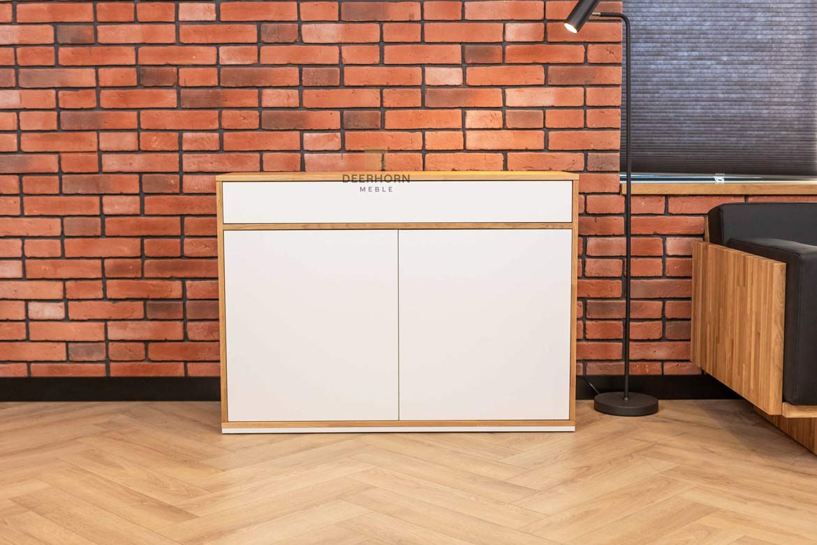 Weiße Loft-Büro schlanke Kommode