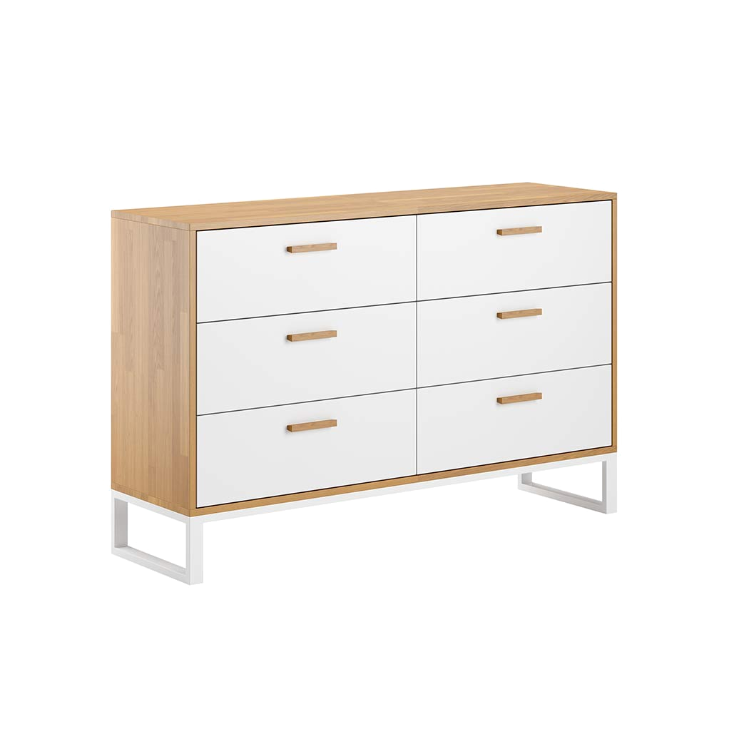 Moderne weiße Bürokommode mit hochwertigen Schubladen