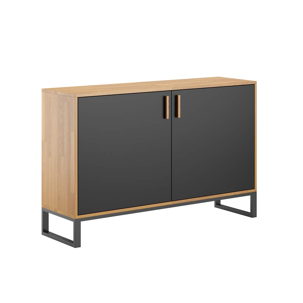 Kommode aus Holz, mit Einlegeböden, abschließbar