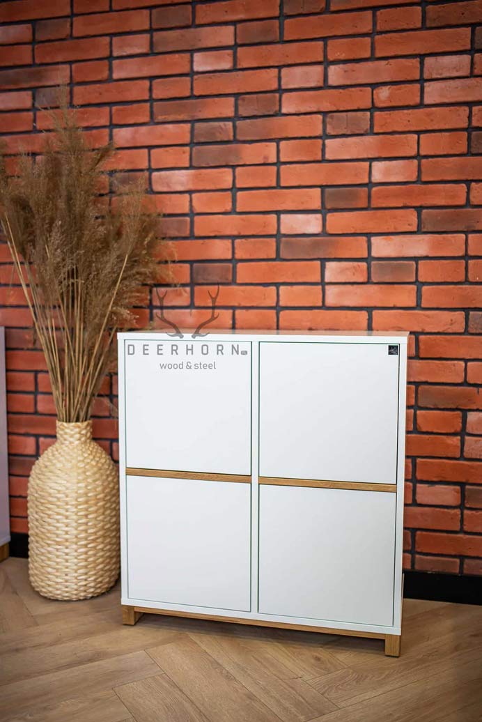 Weißer abschließbarer Aktenschrank aus der Modern Office Kollektion