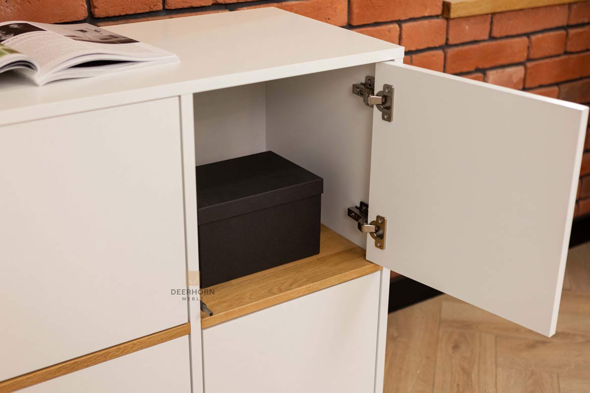 Weißer abschließbarer Aktenschrank aus der Modern Office Kollektion