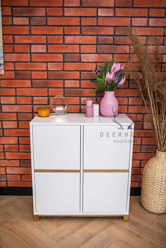 Weißer abschließbarer Aktenschrank aus der Modern Office Kollektion