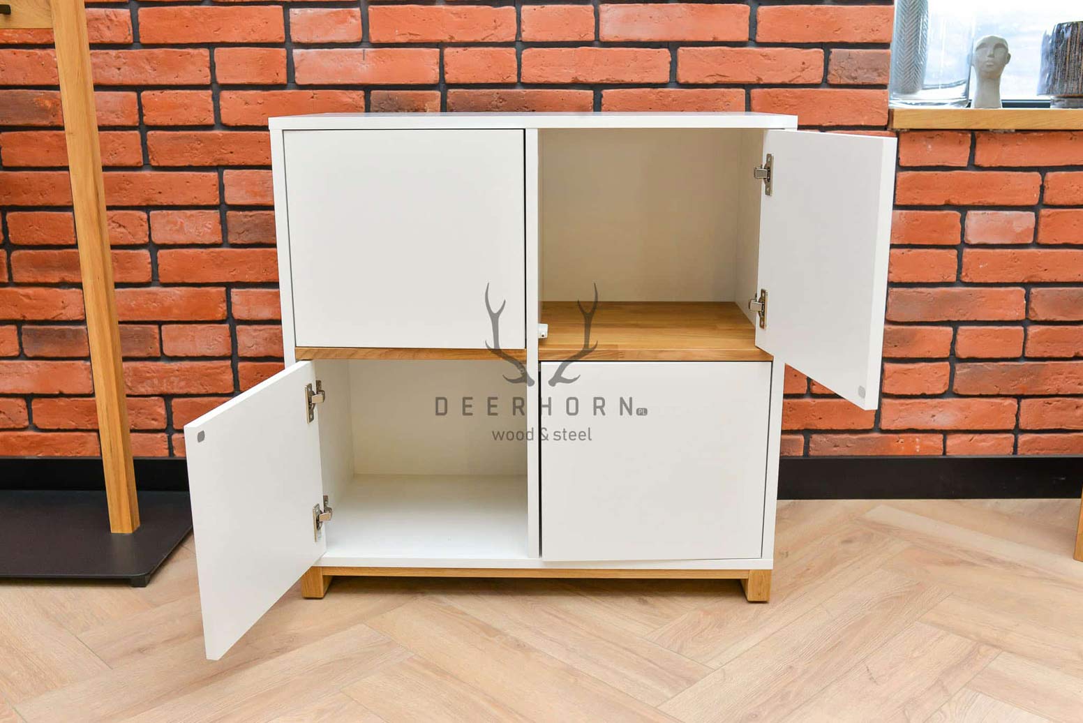Weißer abschließbarer Aktenschrank aus der Modern Office Kollektion