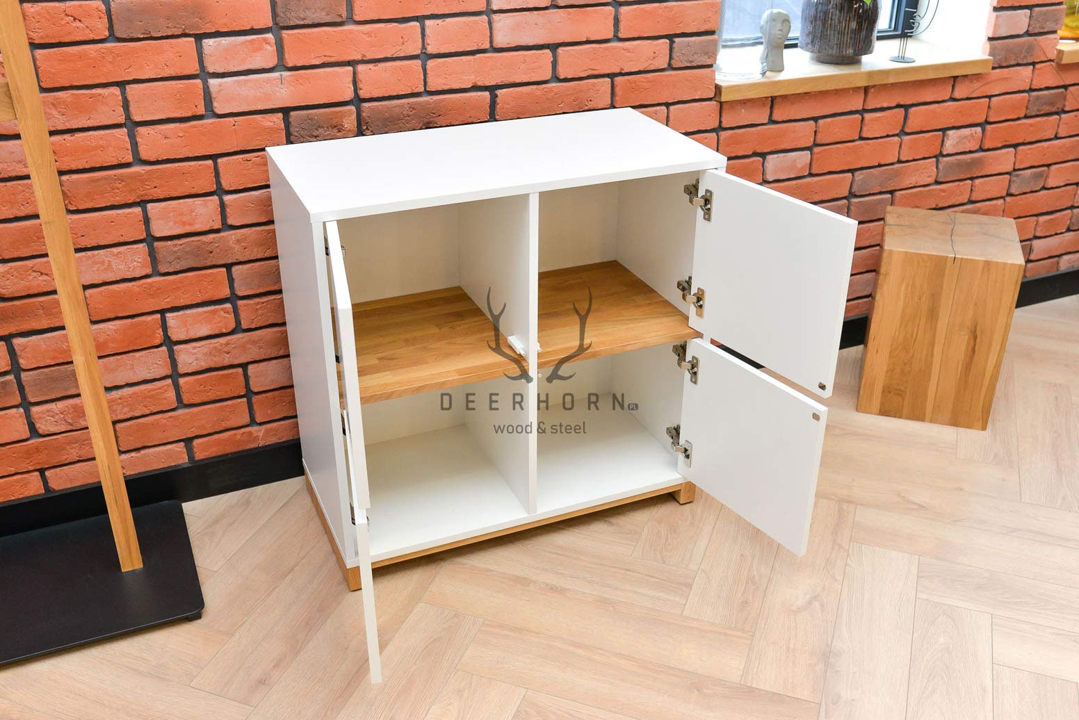 Weißer abschließbarer Aktenschrank aus der Modern Office Kollektion