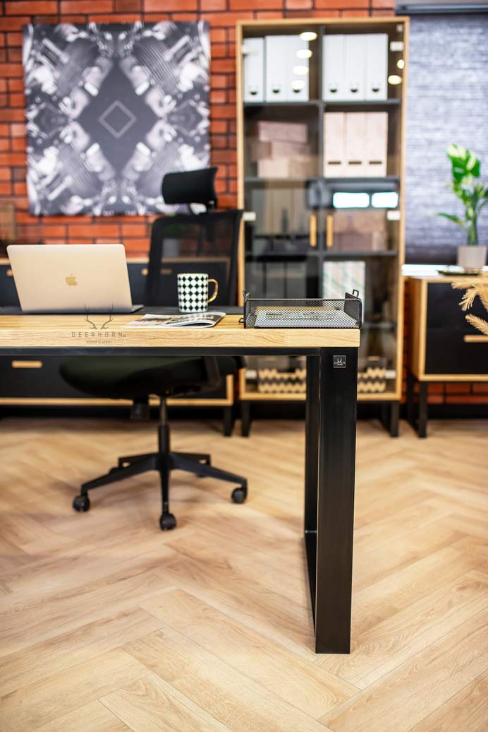 Bureau Loft avec plateau en bois