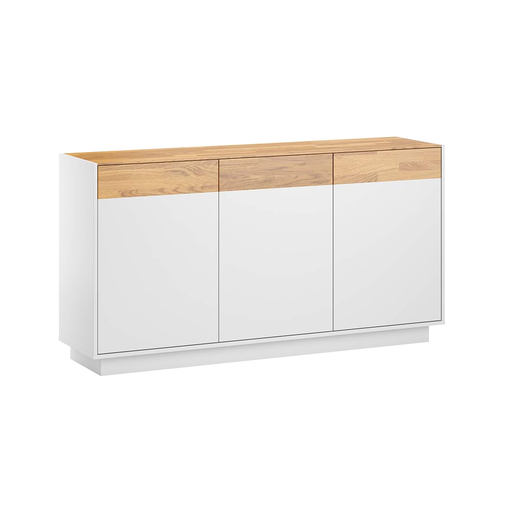Große Prestige Office 160 cm Kommode für Büro und Wohnzimmer weiß