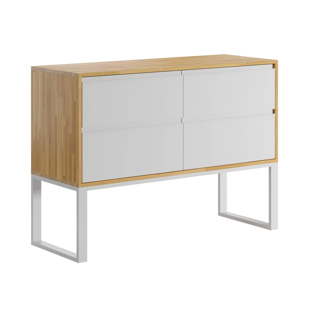 Kommode Eiche weiß 110 cm
