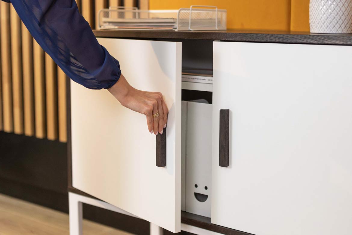 Bürokommode Eiche Ebenholz