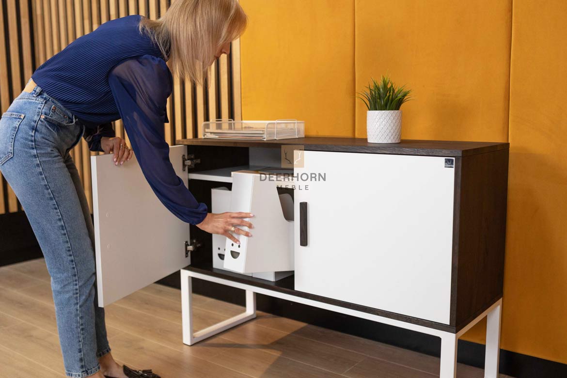 Bürokommode Eiche Ebenholz