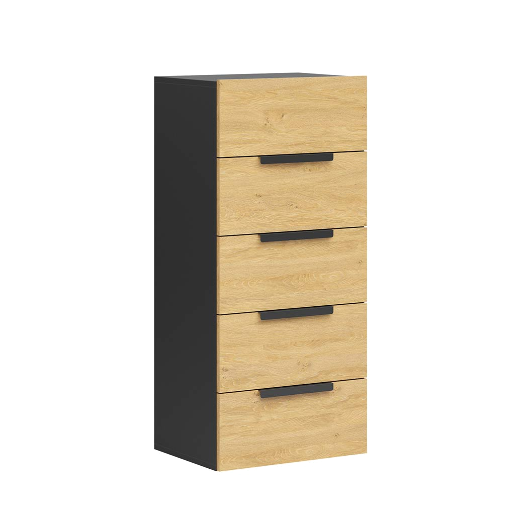 Großer Büro-Aktenschrank 5 Schubladen