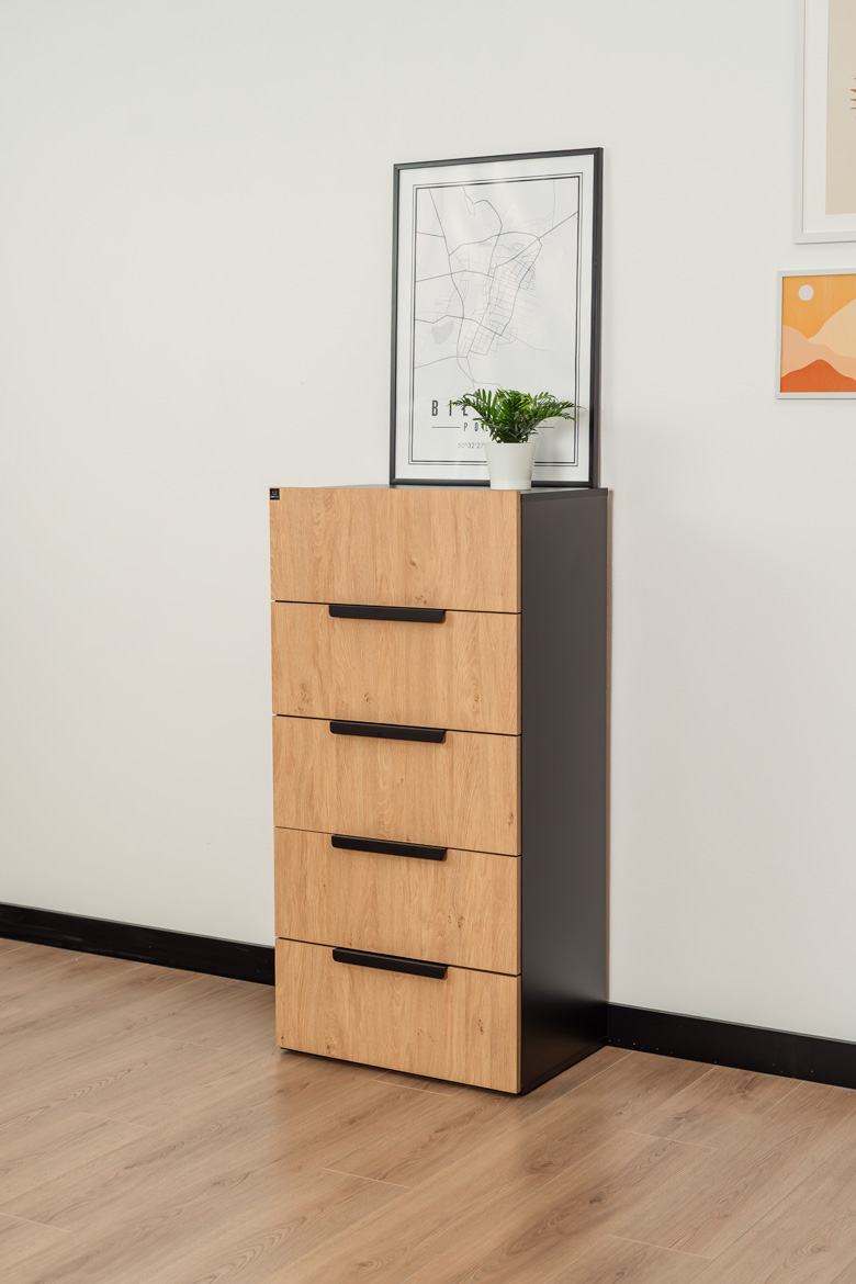 Großer Büro-Aktenschrank 5 Schubladen