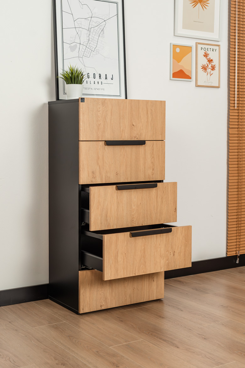 Großer Büro-Aktenschrank 5 Schubladen