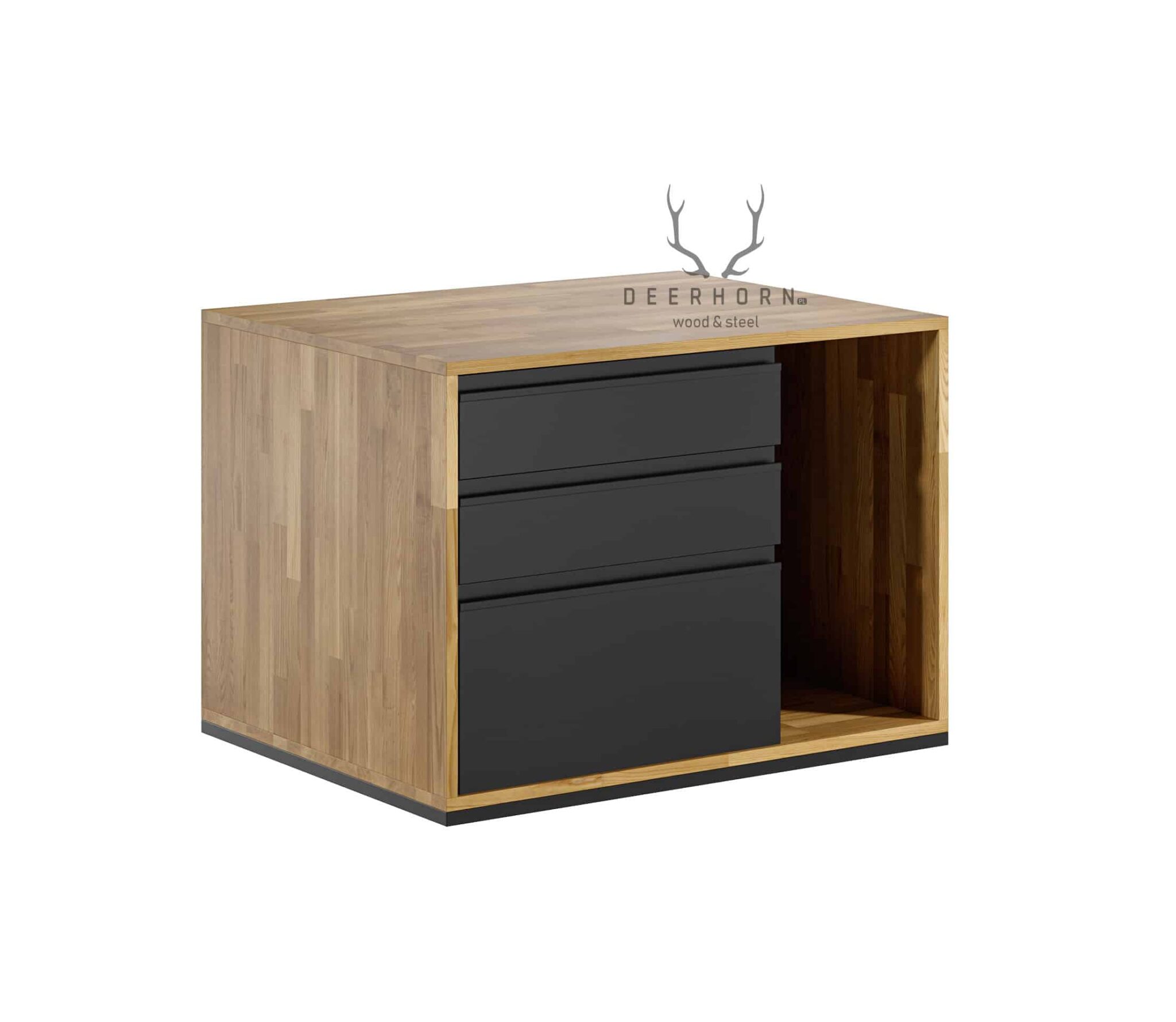 Bureau en chêne Loft Office Plus Right