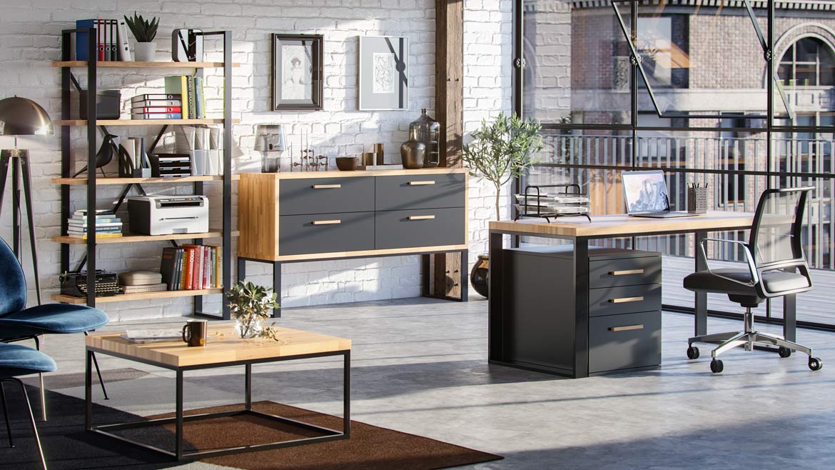 Büromöbelset für eine Anwaltskanzlei und ein Büro