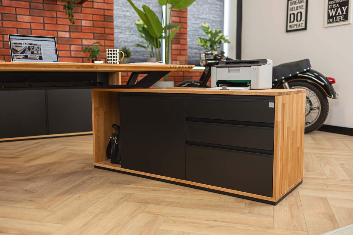 Futur bureau d'angle de style actif