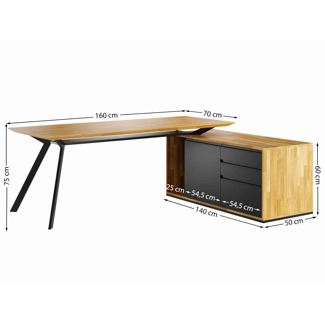 Futur bureau d'angle de style actif