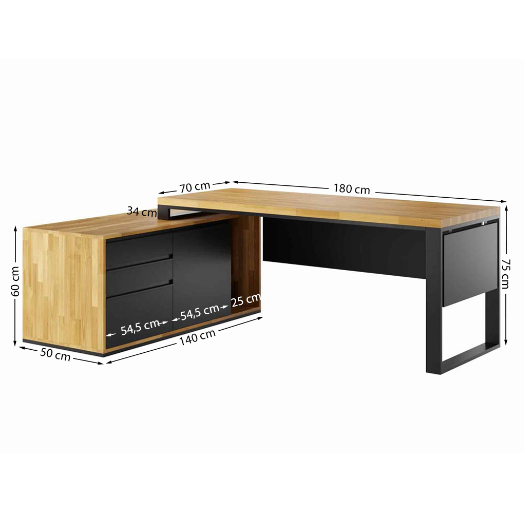 Bureau d'angle pour loft premium plus
