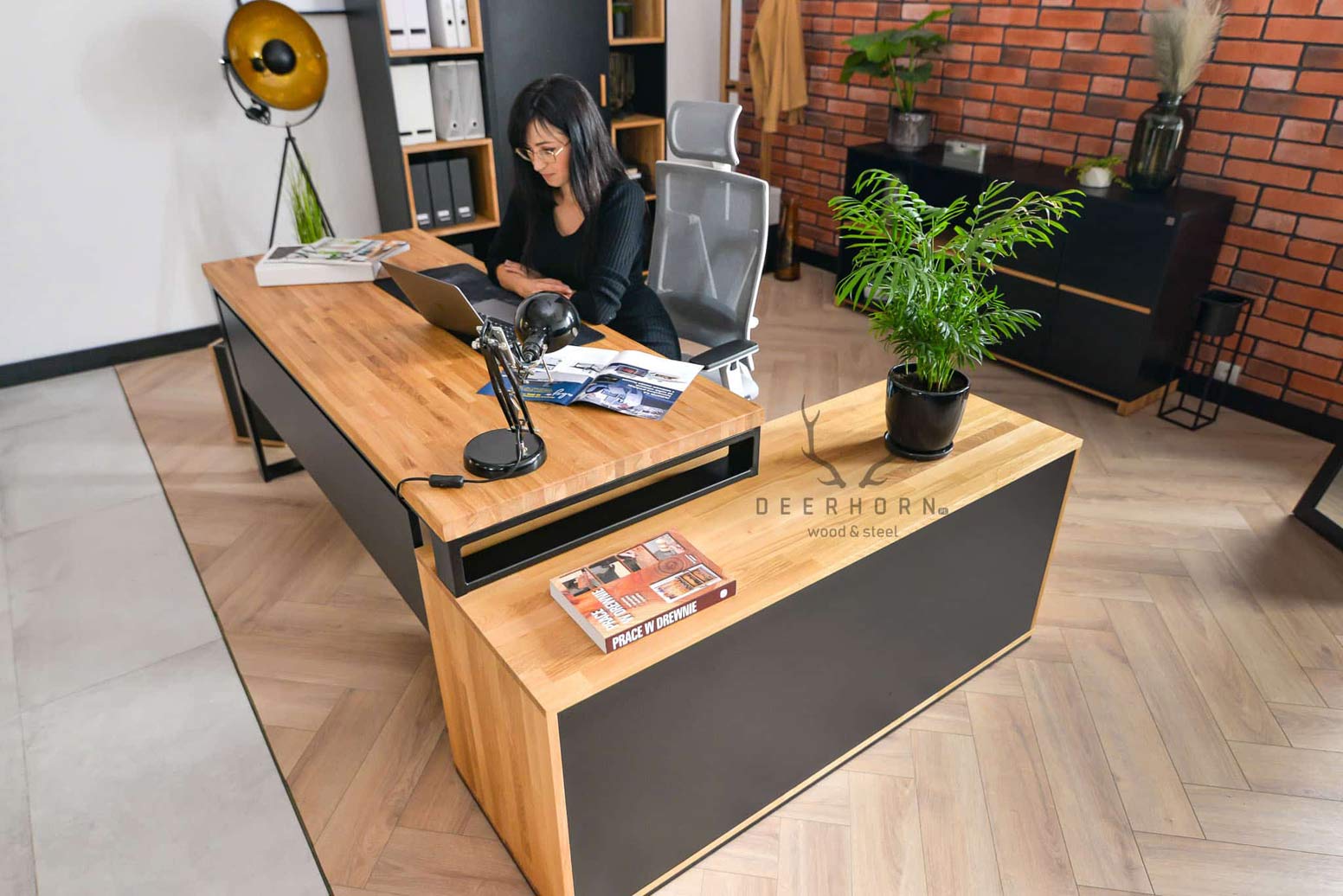 Bureau d'angle pour loft premium plus