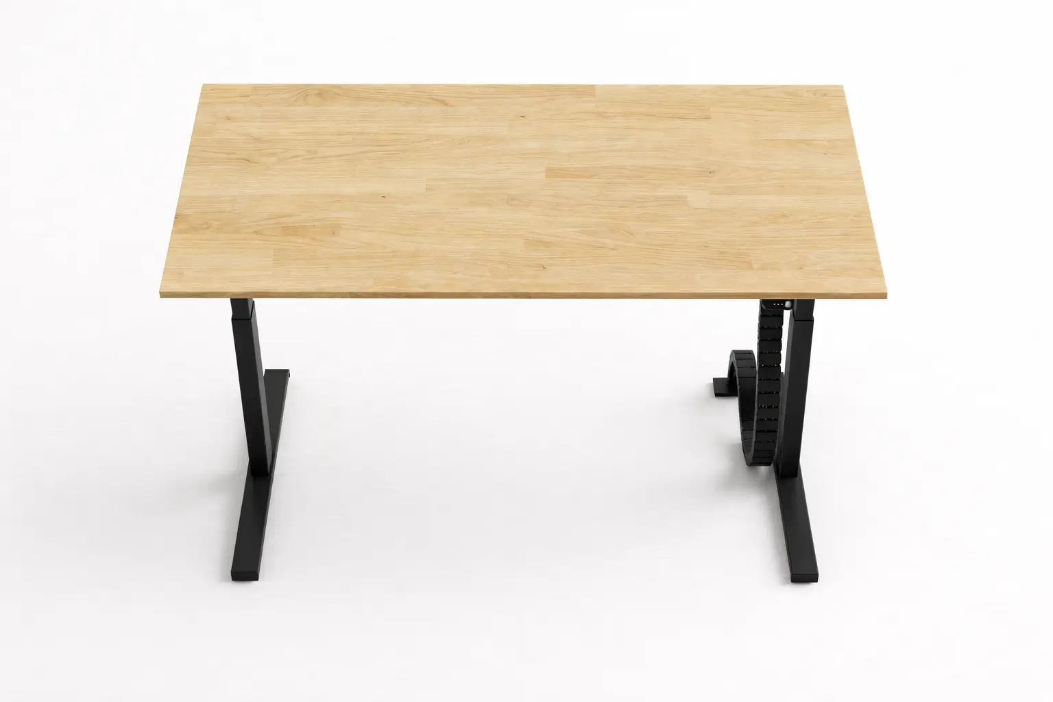 Bureau avec réglage électrique de la hauteur et plateau en bois SLIM