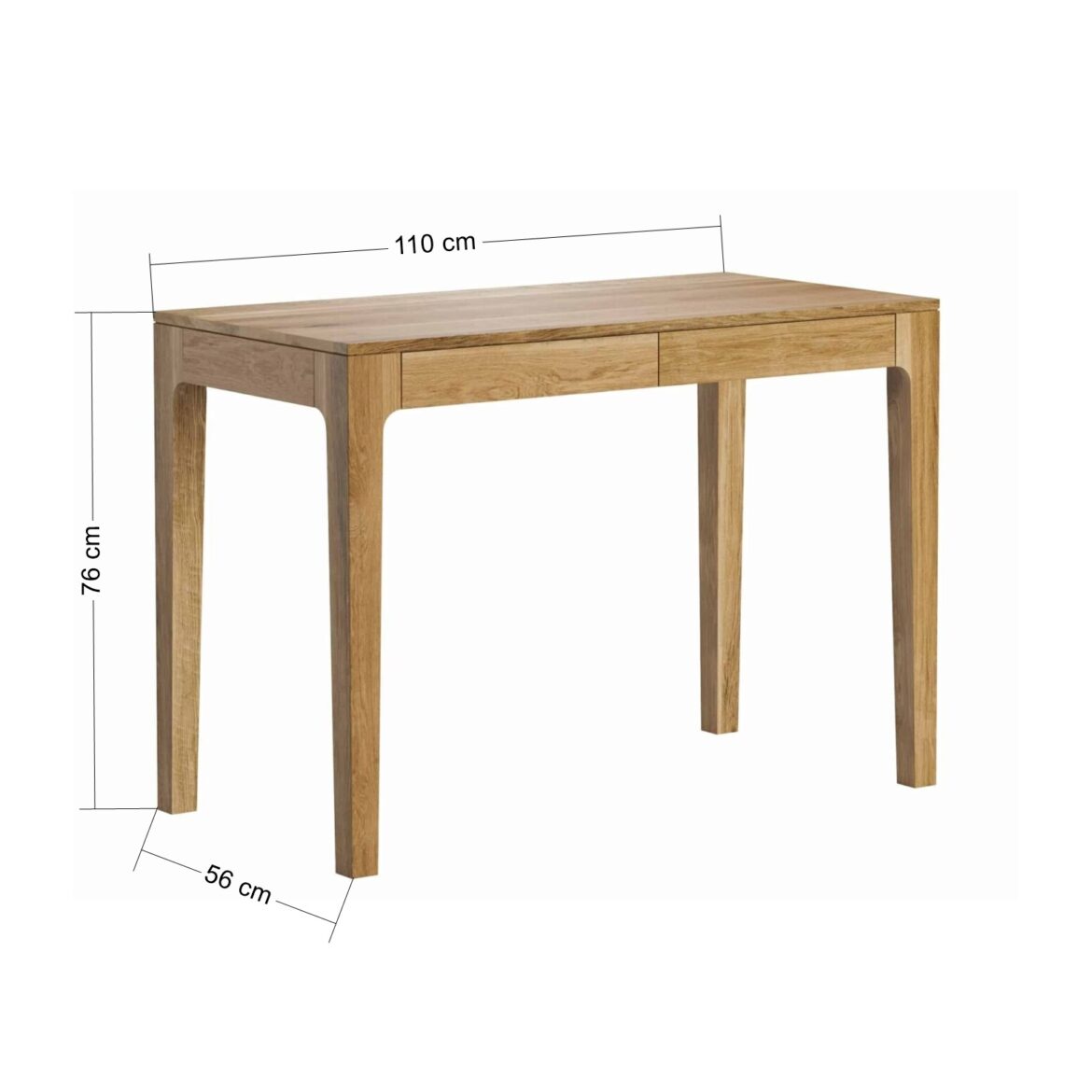 Bureau en bois avec tiroirs