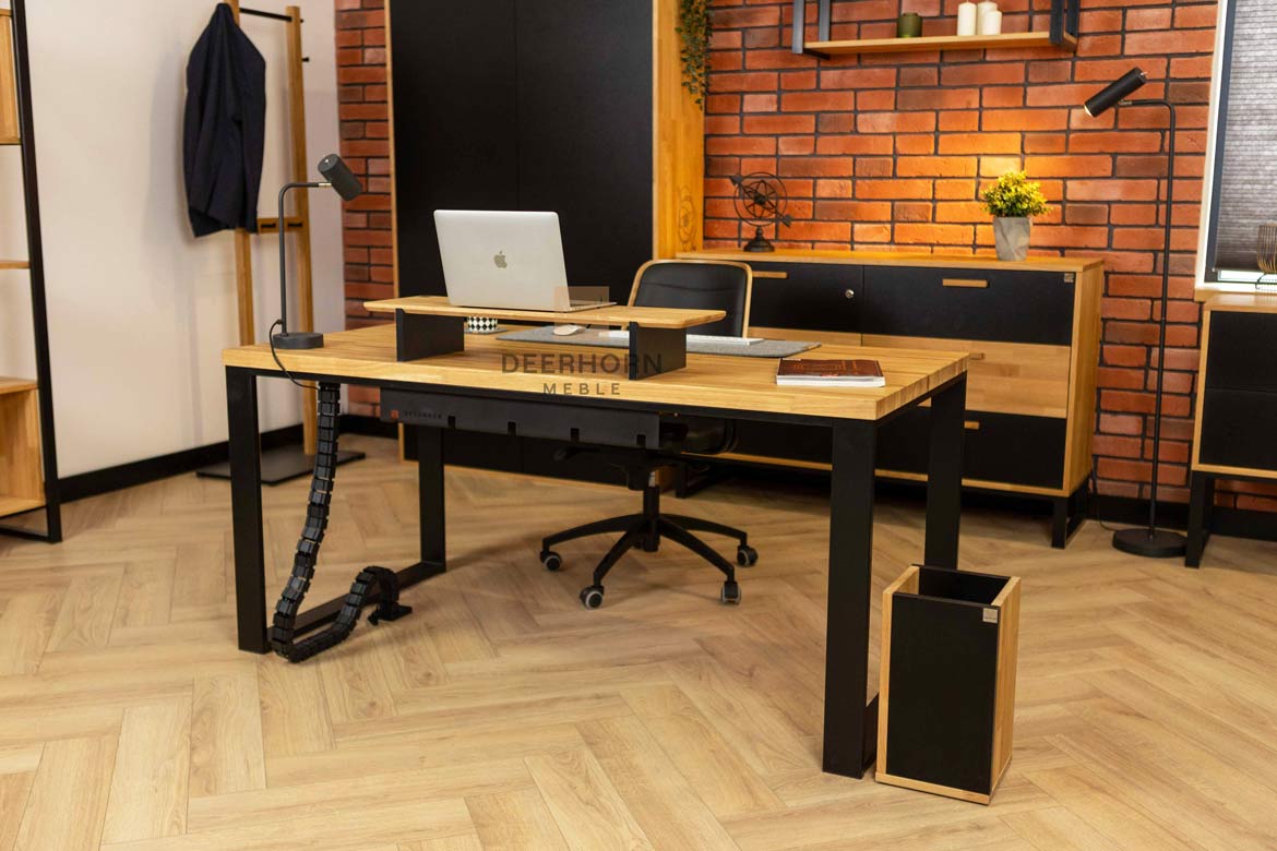 Bureau avec plateau en chêne Loft Office